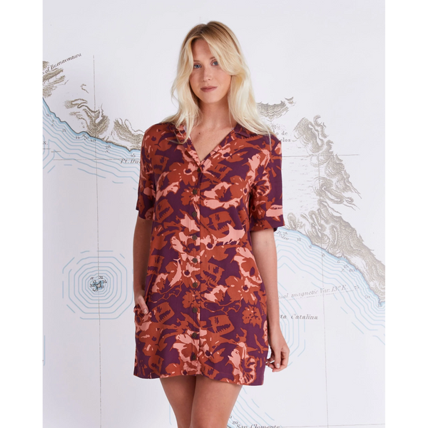 Vestido Salty Crew Seafarer Wine