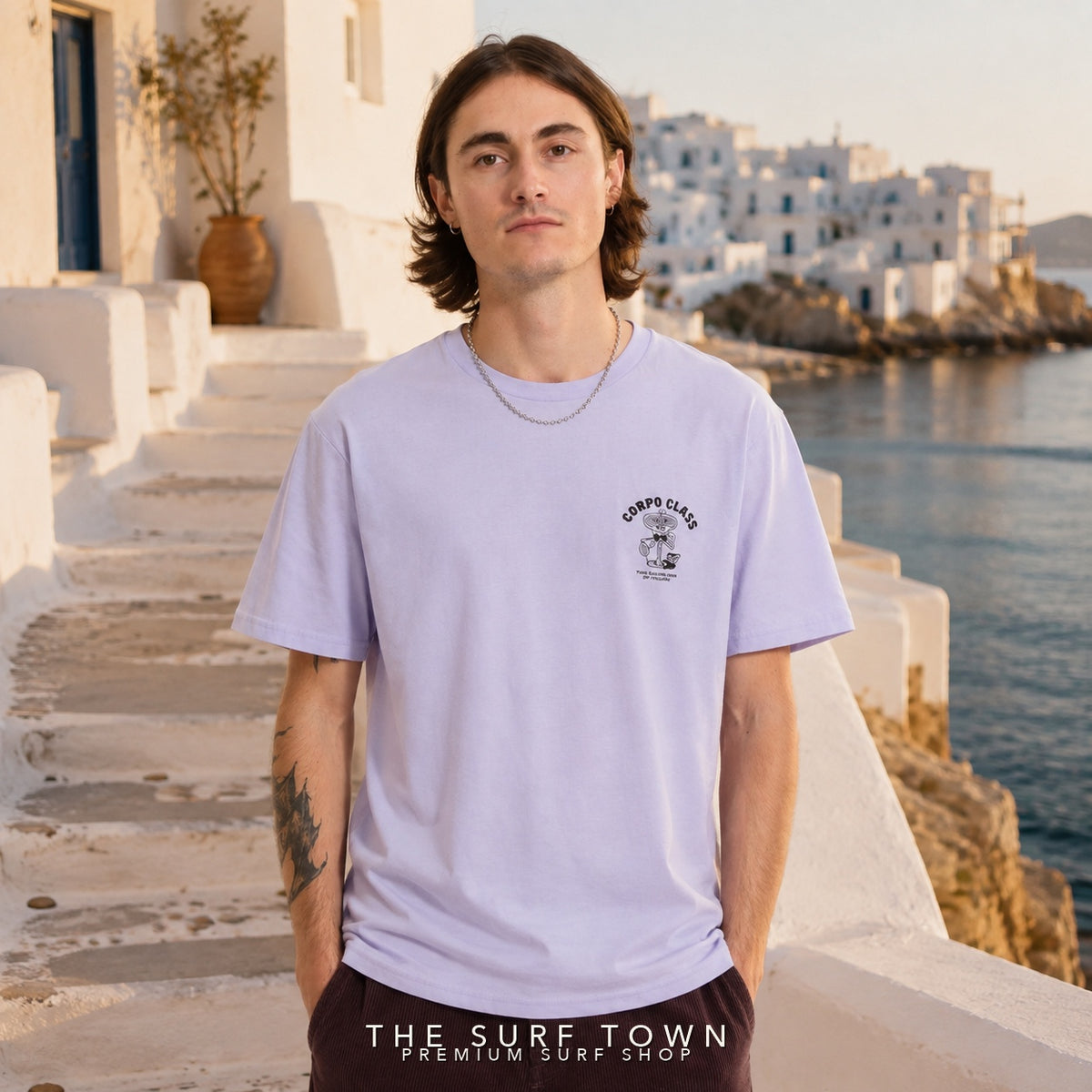 Camiseta Volcom Corpo Class LVA en editorial premium The Surf Town