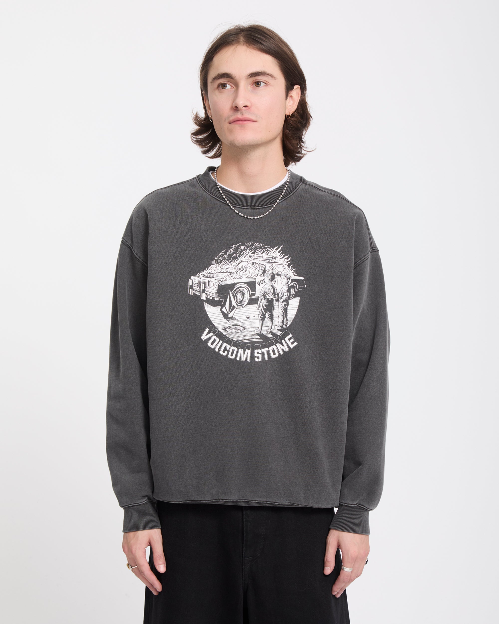 Sudadera Volcom Lifer Crew Black - imagen oficial