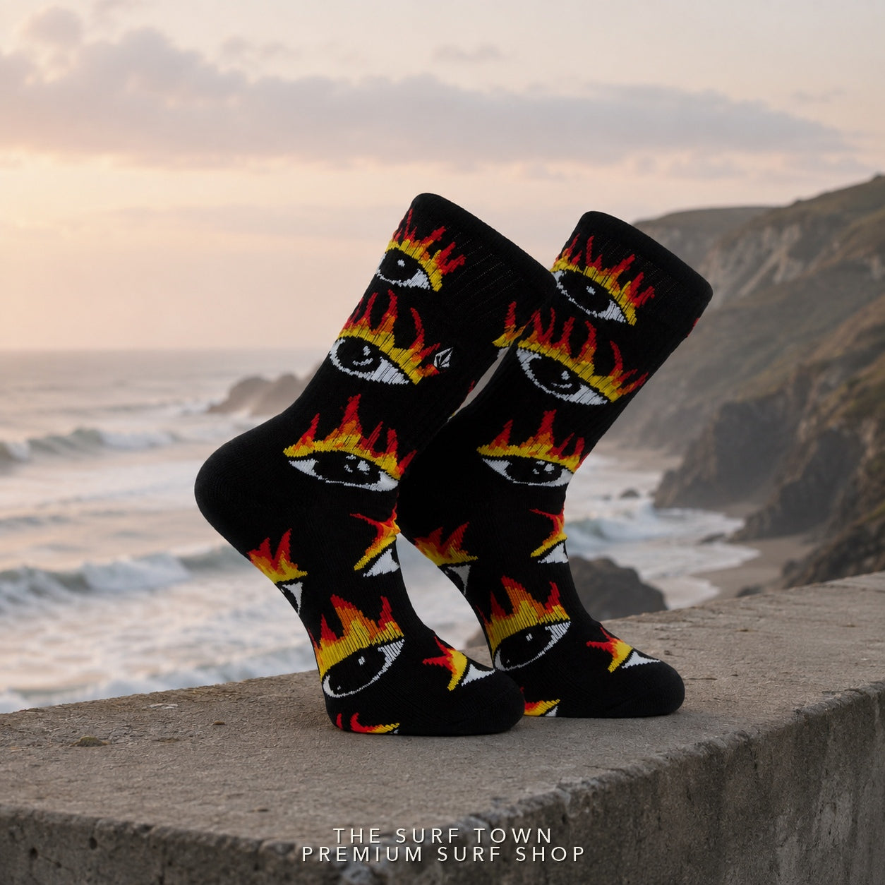 Calcetines Volcom D6332604 BLK editorial premium cuadrada The Surf Town