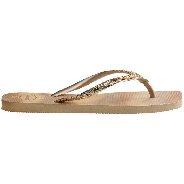 Chanclas Havaianas Styleslim Square Glitter Party Golden SS25