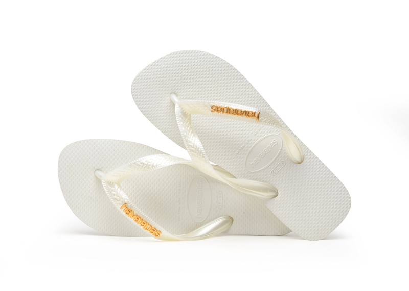 Chanclas Havaianas Logo Metallic White SS25