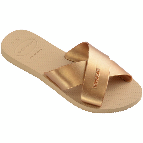 Sandalias Havaianas Aqua Metallic Golden SS25