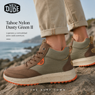 Zapatillas Hey Dude Tahoe Nylon Dusty Green II para hombre en color verde y marrón con estilo outdoor y máxima comodidad
