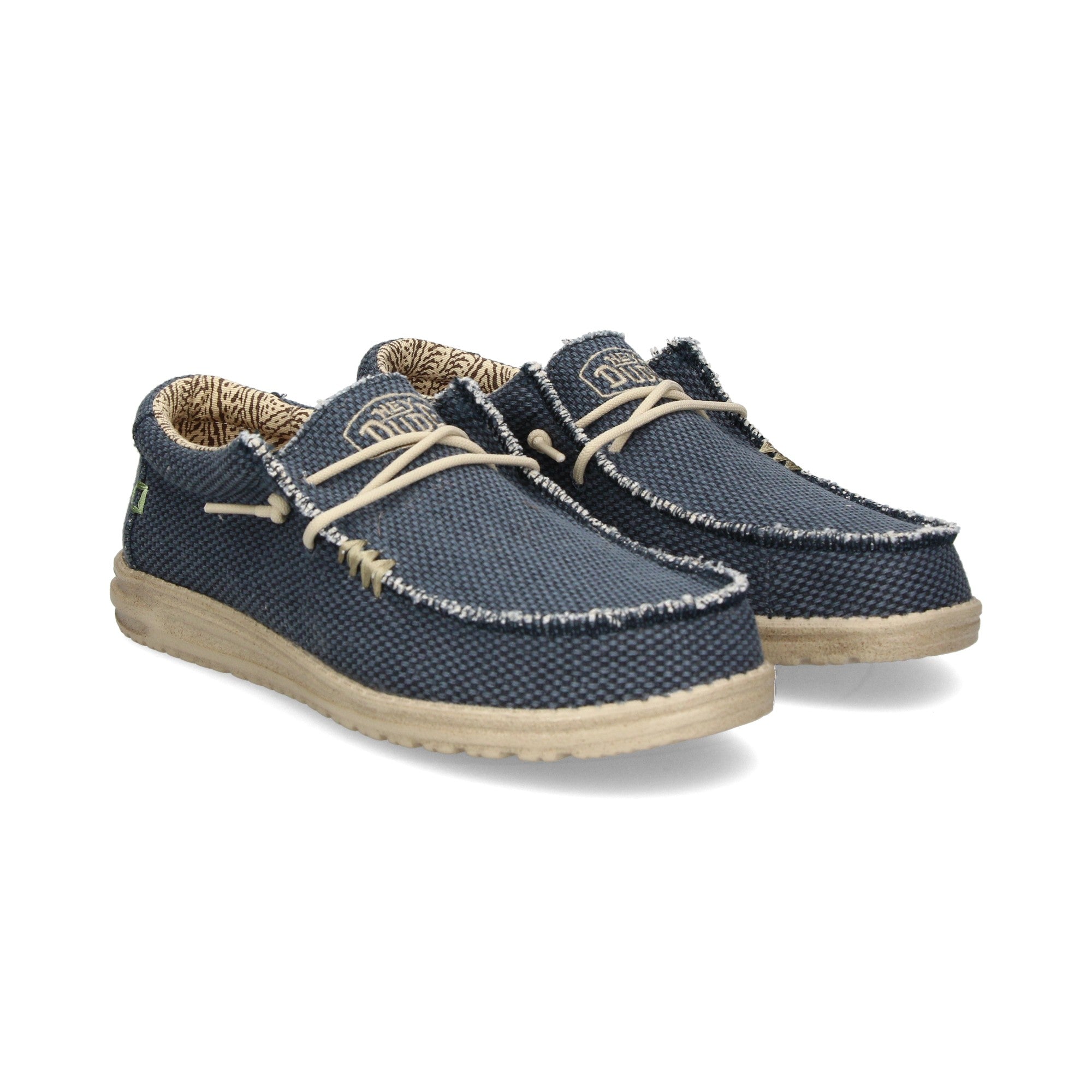 Zapatillas Hey Dude Wally Braided Blue Night ultraligeras estilo casual surfero