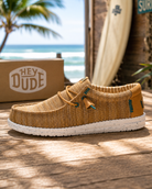 Zapatillas Hey Dude Wally Stretch Sox Bone Brown para hombre con estilo casual surf premium