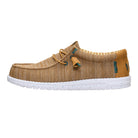 Zapatillas HEY DUDE Wally Stretch Sox Bone Brown ultraligeras de tejido elástico en color marrón natural para hombre