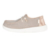 Zapatillas Hey Dude Wendy Metallic Sparkle Rose Gold