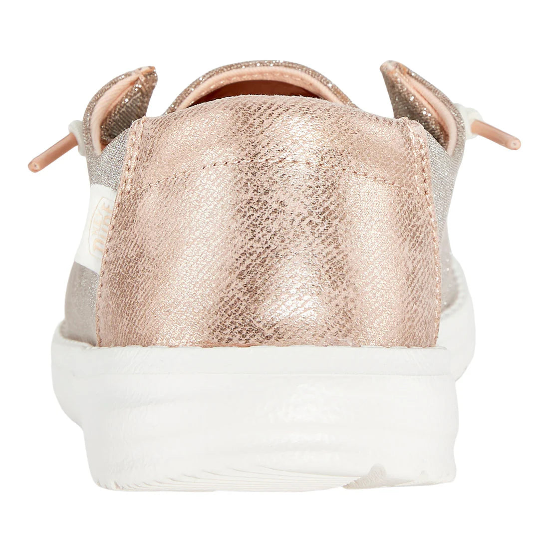 Zapatillas Hey Dude Wendy Metallic Sparkle Rose Gold
