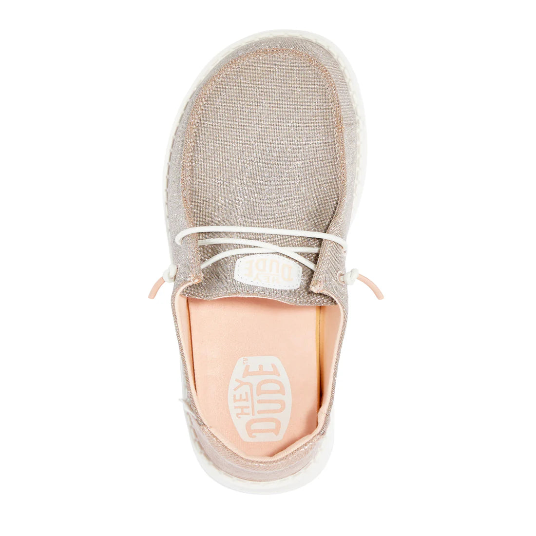 Zapatillas Hey Dude Wendy Metallic Sparkle Rose Gold