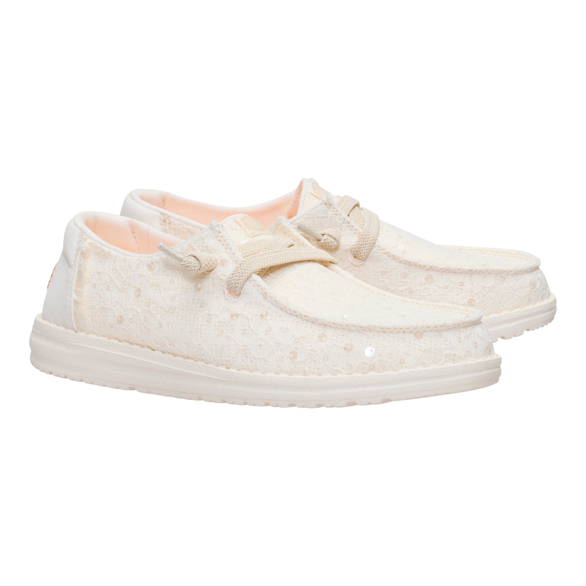 Zapatillas Hey Dude Wendy Sequin Lace Ivory
