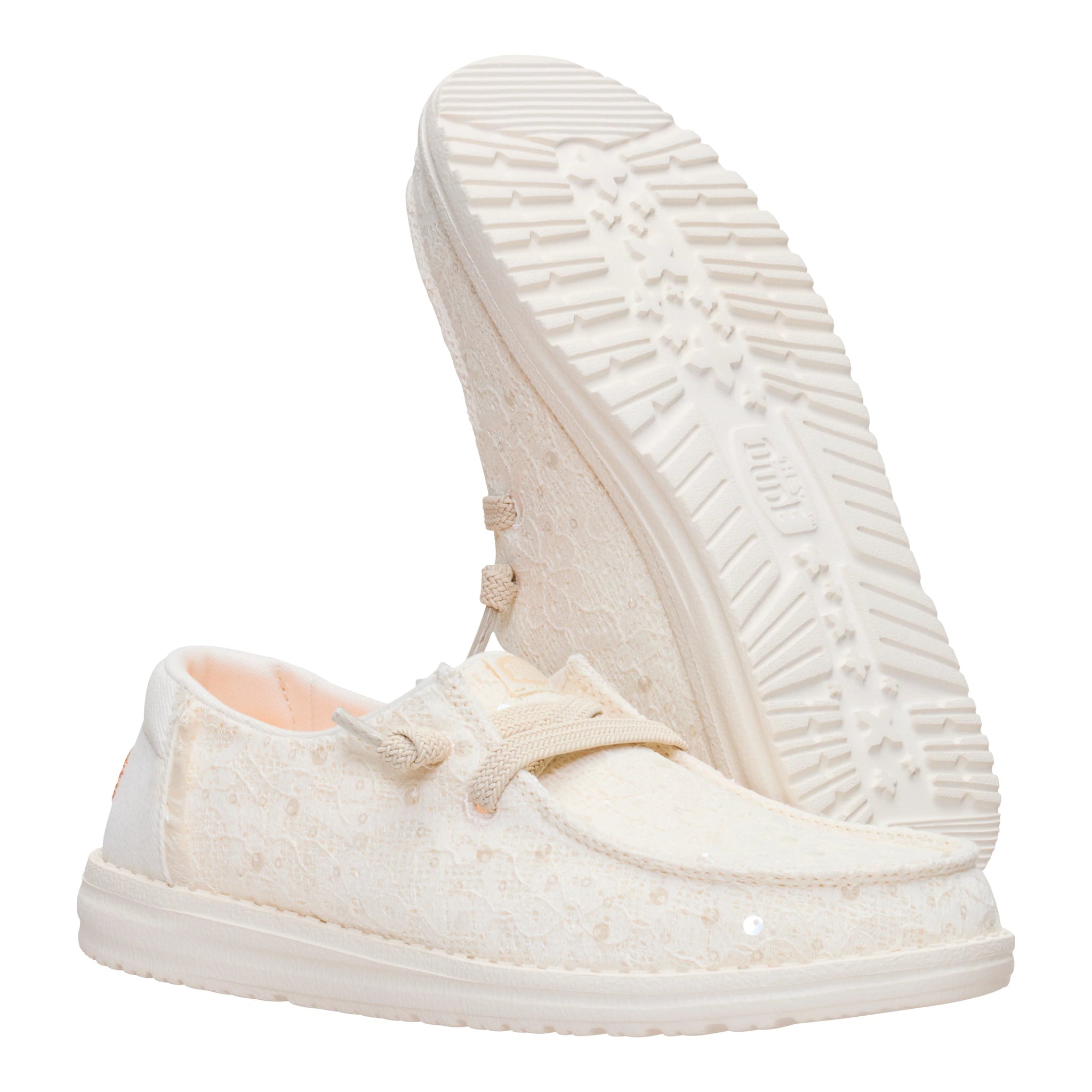 Zapatillas Hey Dude Wendy Sequin Lace Ivory