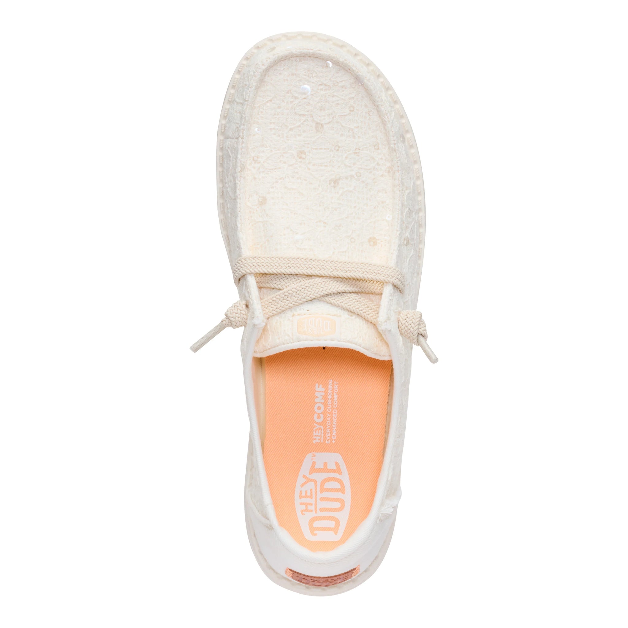 Zapatillas Hey Dude Wendy Sequin Lace Ivory