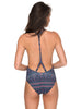 parte trasera del Bañador Roxy Sun, Surf and Roxy China Blue New Maiden Swim