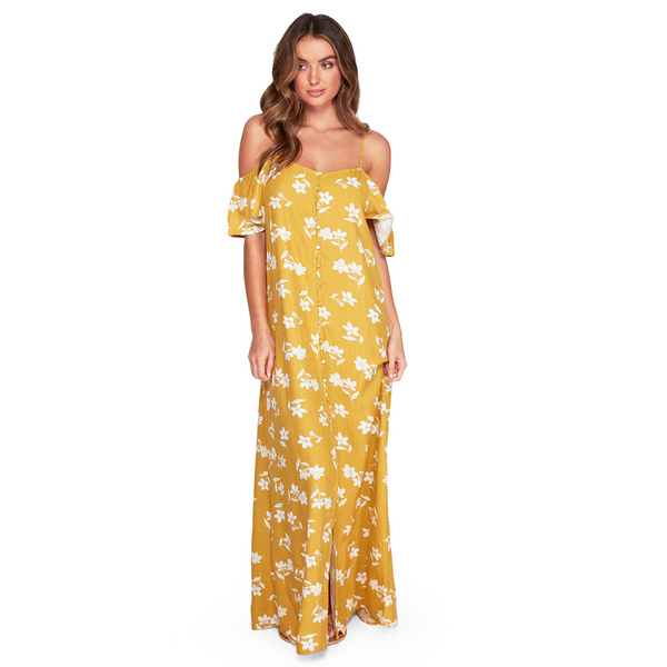 Vestido Maxi Billabong Shoulder Sway Citrus Sincerely Jules