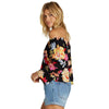 Camisa Billabong Light It Up negra con estampado de flores