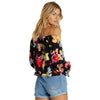 Camisa Billabong Light It Up negra con estampado de flores