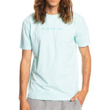 Camiseta de mangas cortas para hombre, de algodón en color azul claro con logo bordado en el pecho al tono.