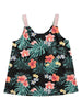Camiseta para niña Roxy Spirit Bird Anthracite Hibiscus Twist