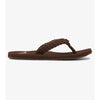 sandalias con tiras anchas de tela haciendo un bonito trenzado, en color marrón chocolate