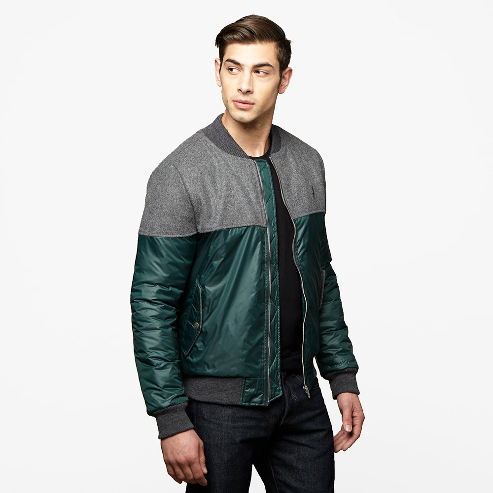 Chaqueta Lightning Bolt Melton Insulated Bomber Kombu Green