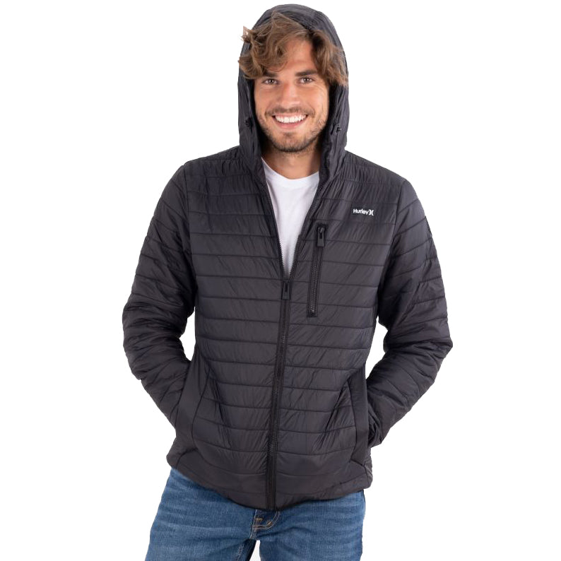 Chaqueta Hurley Balsam Quilted Packable Jacket Cargo Black