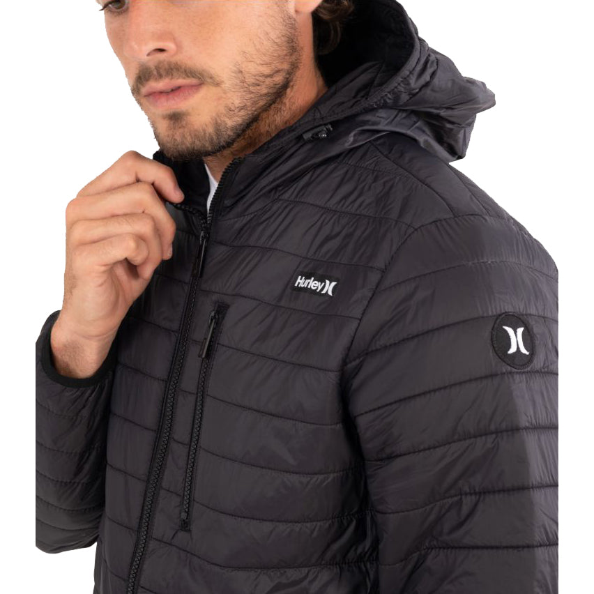 Chaqueta Hurley Balsam Quilted Packable Jacket Cargo Black