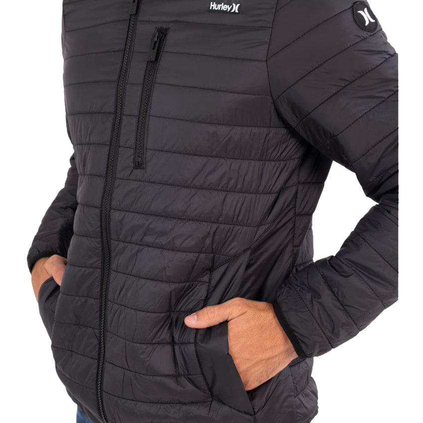 Chaqueta Hurley Balsam Quilted Packable Jacket Cargo Black
