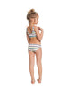 Bikini Kids Roxy Girl Lets Go Surfing Salmon Candy Stripes