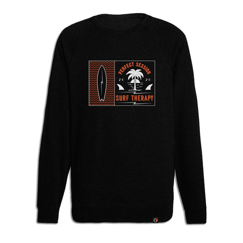 Sudadera The Surf Town Crew Black Label Terracotta Red