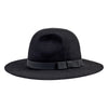 Gorro negro de ala ancha Brixton Un modelo de ala ancha en color negro, con detalle de cinta con lazo y serigrafía interior. Tejido extra suave y ligero.