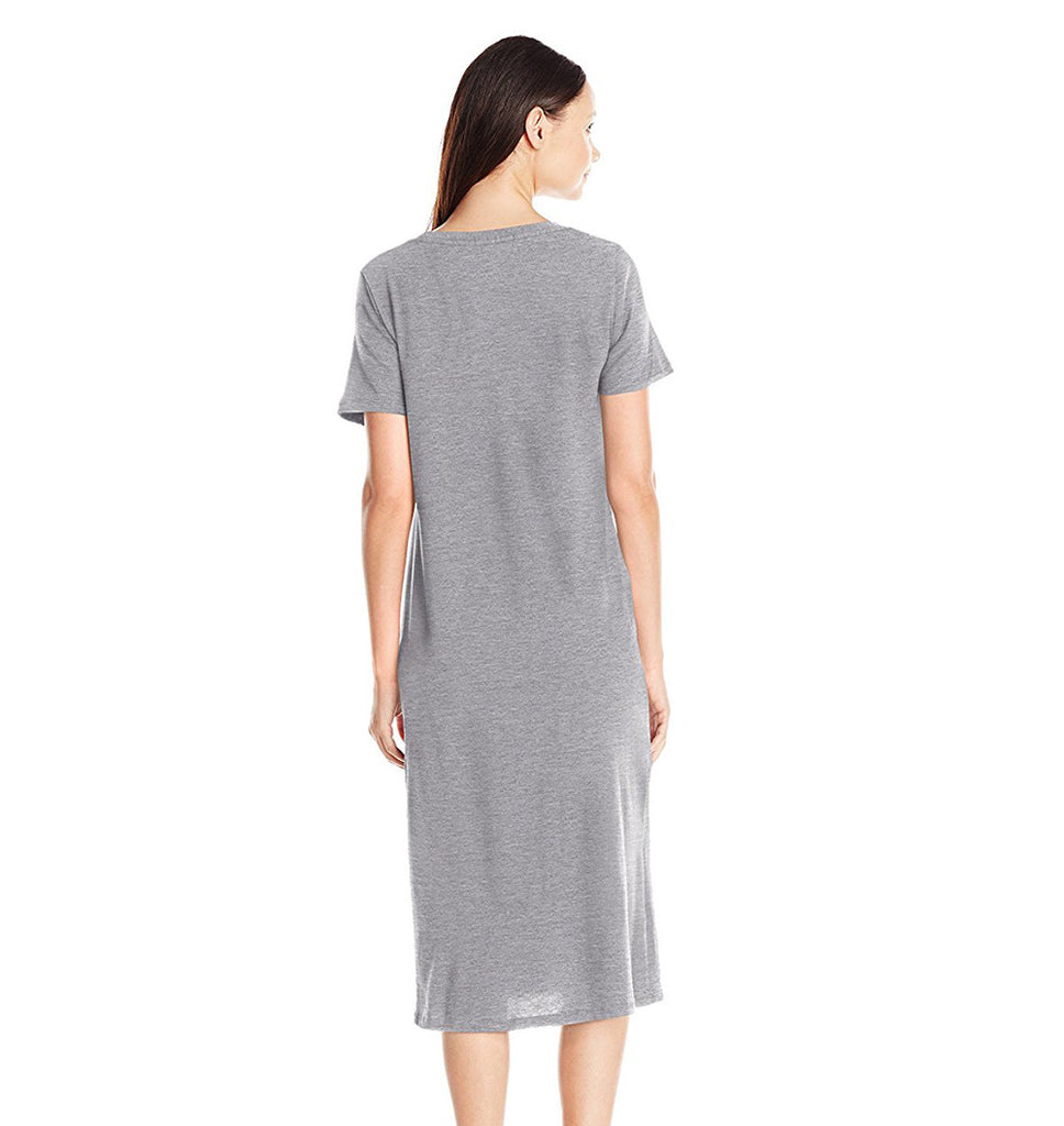 Vestido OBEY Be Anywhere Classic Midi Tee Dress Heather Grey