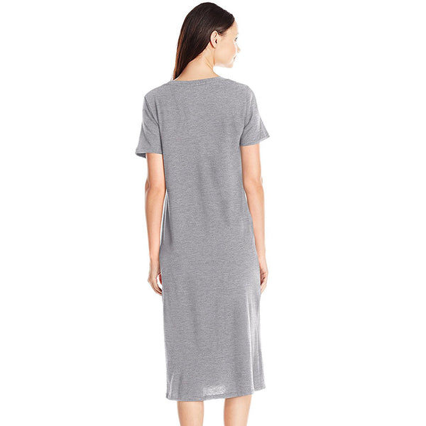 Vestido OBEY Be Anywhere Classic Midi Tee Dress Heather Grey