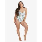 bañador ROXY Bloom Bright White Praslin blanco estampado tropical mujer tirantes ajustables