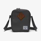 Bandolera Herschel Heritage Crossbody gris compacta con correa ajustable y cierre de cremallera