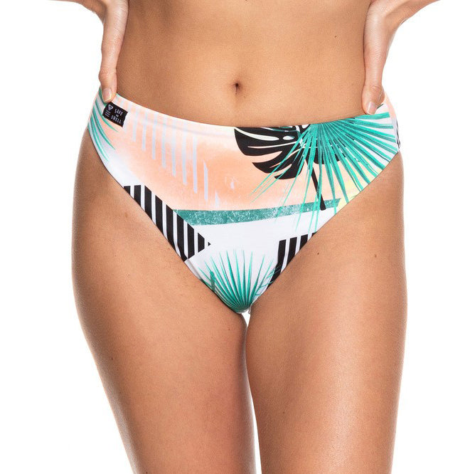 Braguita bikini ROXY Pop Surf para mujer con estampado tropical verde y corte cómodo