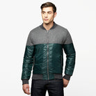 Chaqueta bomber Lightning Bolt Melton Insulated Kombu Green para hombre verde y gris estilo urbano