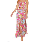 falda HURLEY Palm Paradise larga floral verano mujer con aperturas delanteras ligera