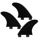 juego de quillas surf tipo FCS negras pack 3 nylon compatibles sistema FCS