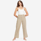 Pantalón BILLABONG By The Clay Desert para mujer de cuadros en tonos pastel con pierna ancha y cintura alta