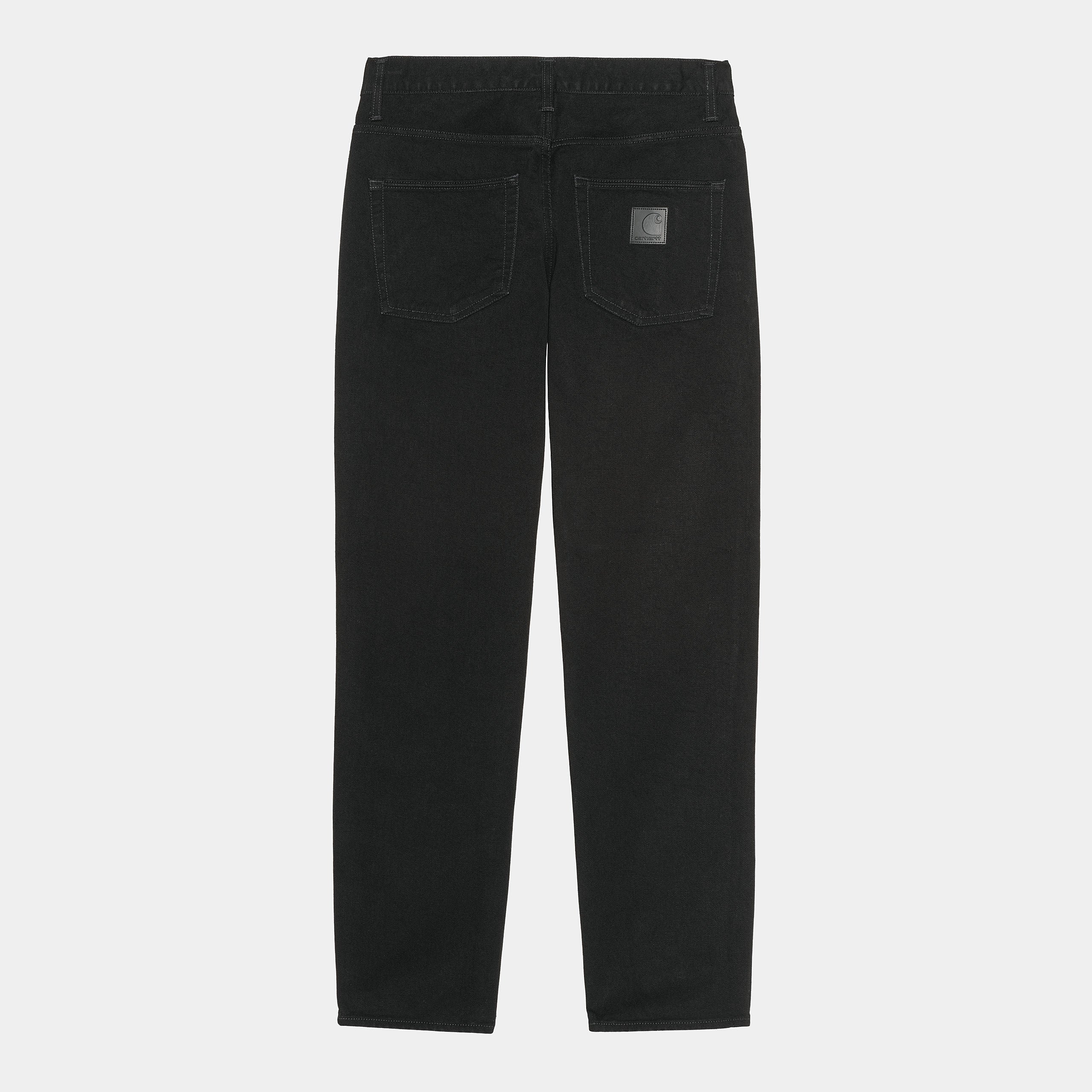 Pantalones CARHARTT WIP Klondike negro Black One Wash vaqueros rectos hombre denim elástico cómodo