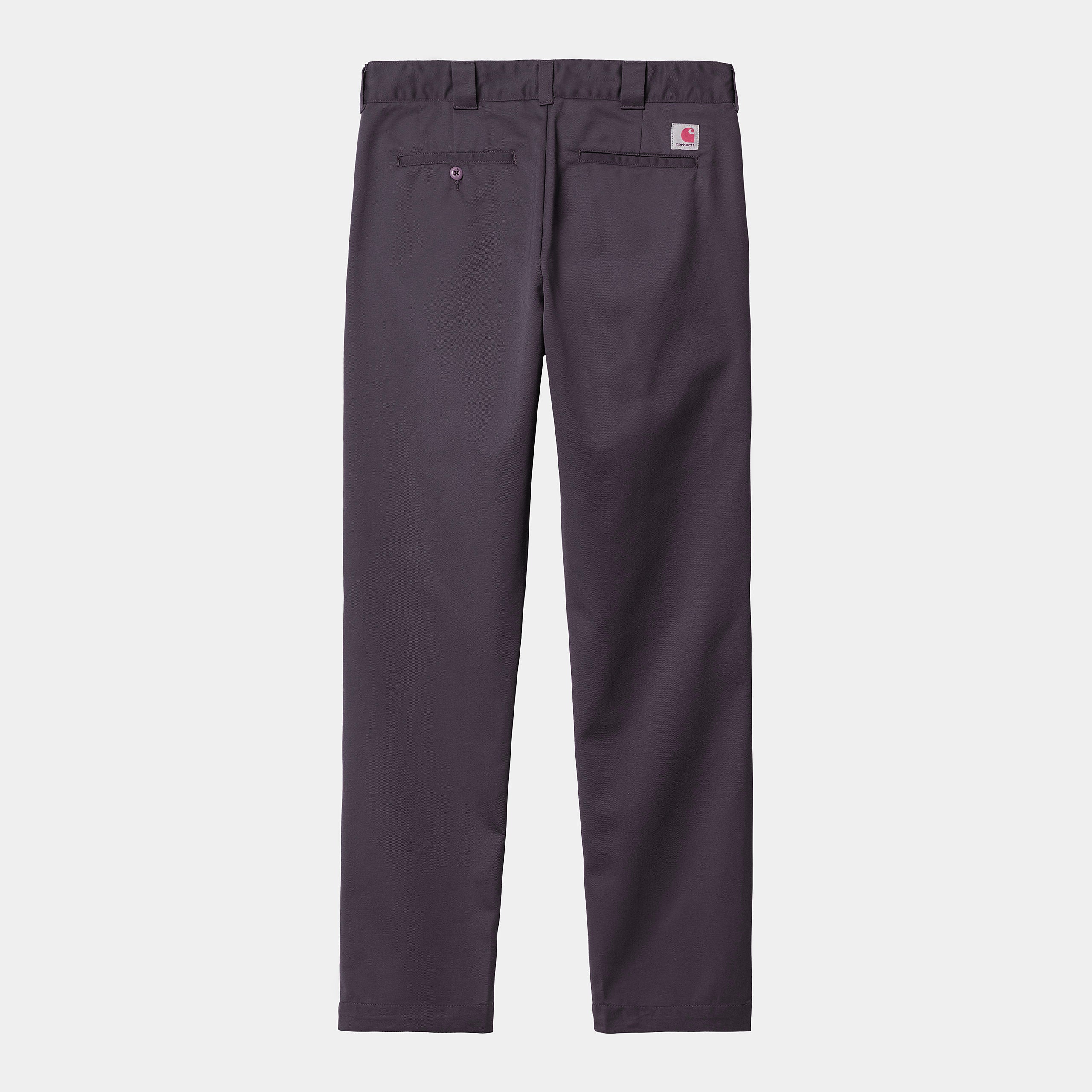 Pantalones CARHARTT WIP Master Pant Ale Rinsed color berenjena chinos hombre resistentes y cómodos
