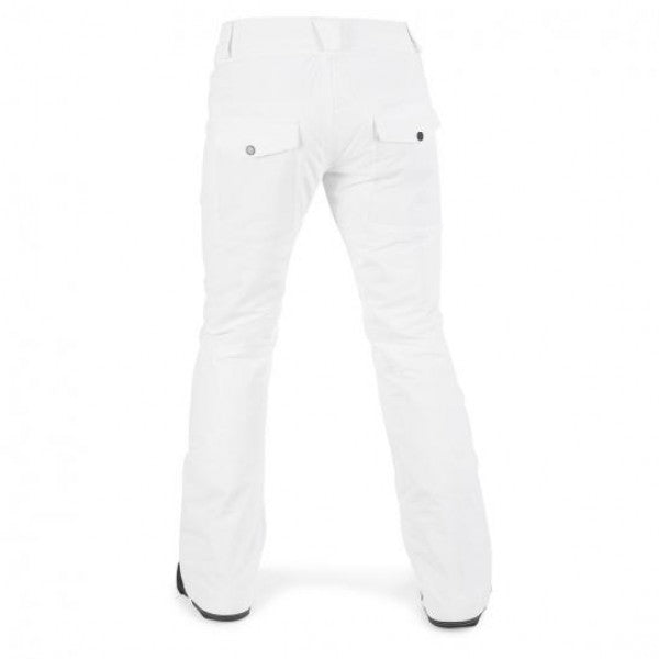 Parte trasera del Pantalon de snow de mujer Volcom Knox Insulate Goretex Pant White Blanco