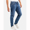Vaqueros rectos para hombre en color azul de tejido extra suave y elástico. Corte clásico con cinco bolsillos y cierre de cremallera. Envíos gratis 24 horas