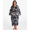 Poncho toalla surf BILLABONG Hoody Towel Spotted In Paradise blanco y negro con capucha para cambiarse en la playa