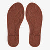 Sandalias Roxy Livia Bronze con tiras doradas trenzadas y pin roxy con suela marron