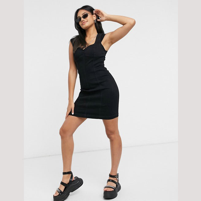 Vestido Volcom I´m Not Sweet Dress black vestido volcom de tirantes y falda en color negro